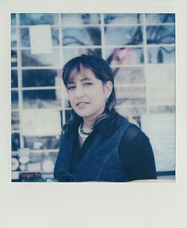 Portrait of musician Derya Yıldırım on Polaroid SX-70 